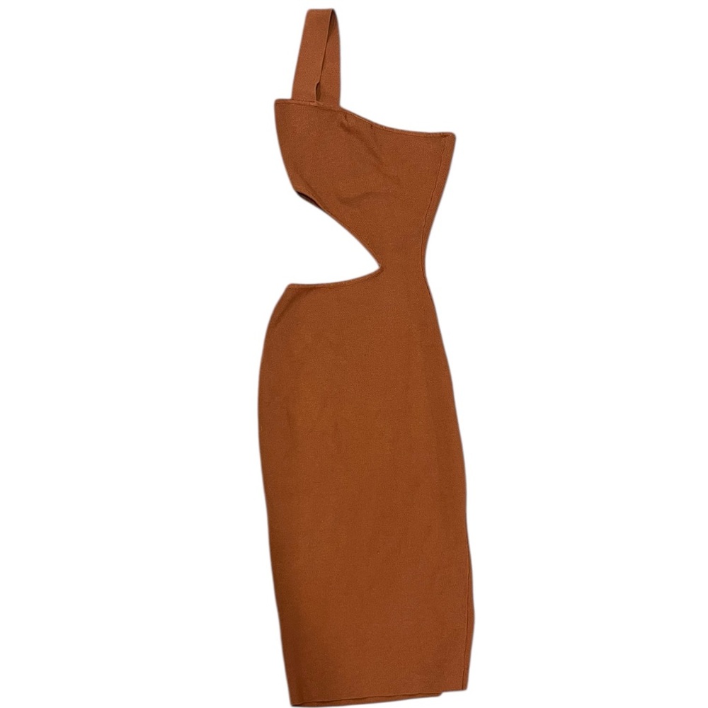 Fashion Nova “Cross My Corazon” Cutout Sweater Midi Dress | Cognac | Size S - Picture 4 of 4
